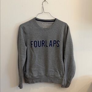 Fourlaps Men's Gray Crewneck Sweater